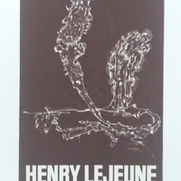 Affiche pour l'exposition Henry Lejeune , à la Galerie D'Art Faider (Bruxelles) , du 25 mars au 5 avril.